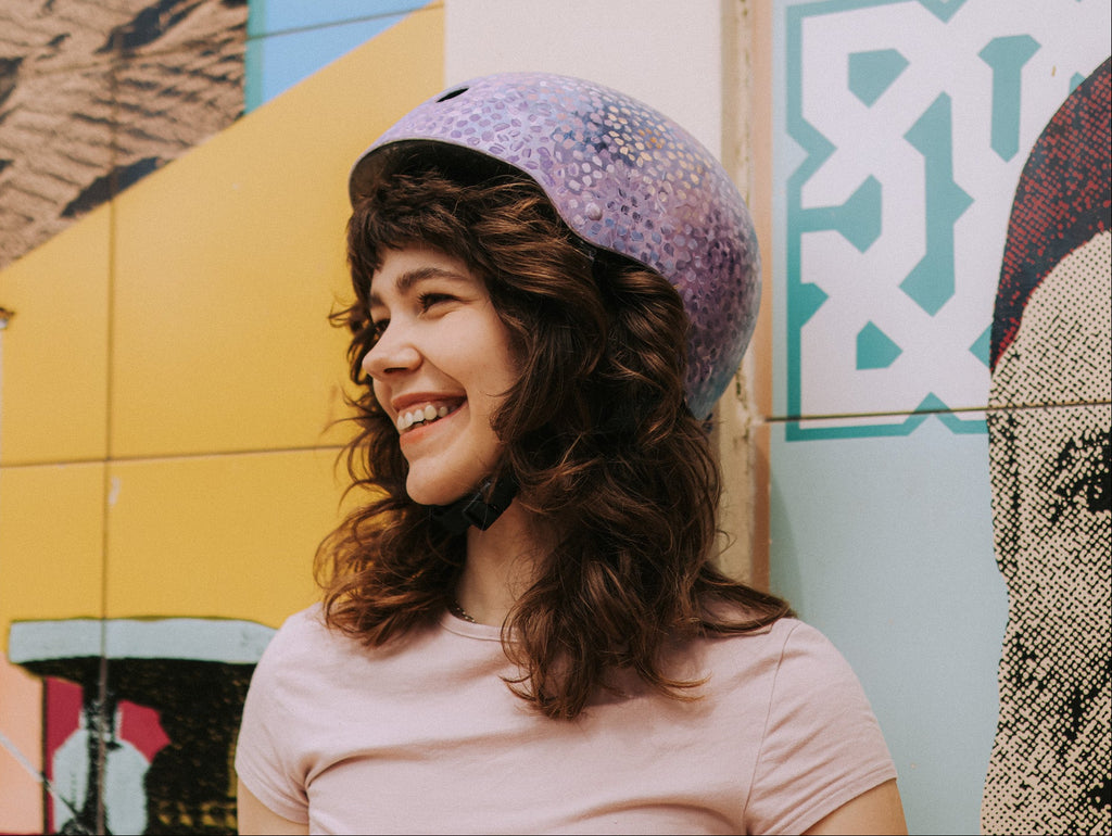 Lavender Fields Forever - Hand-painted Helmet