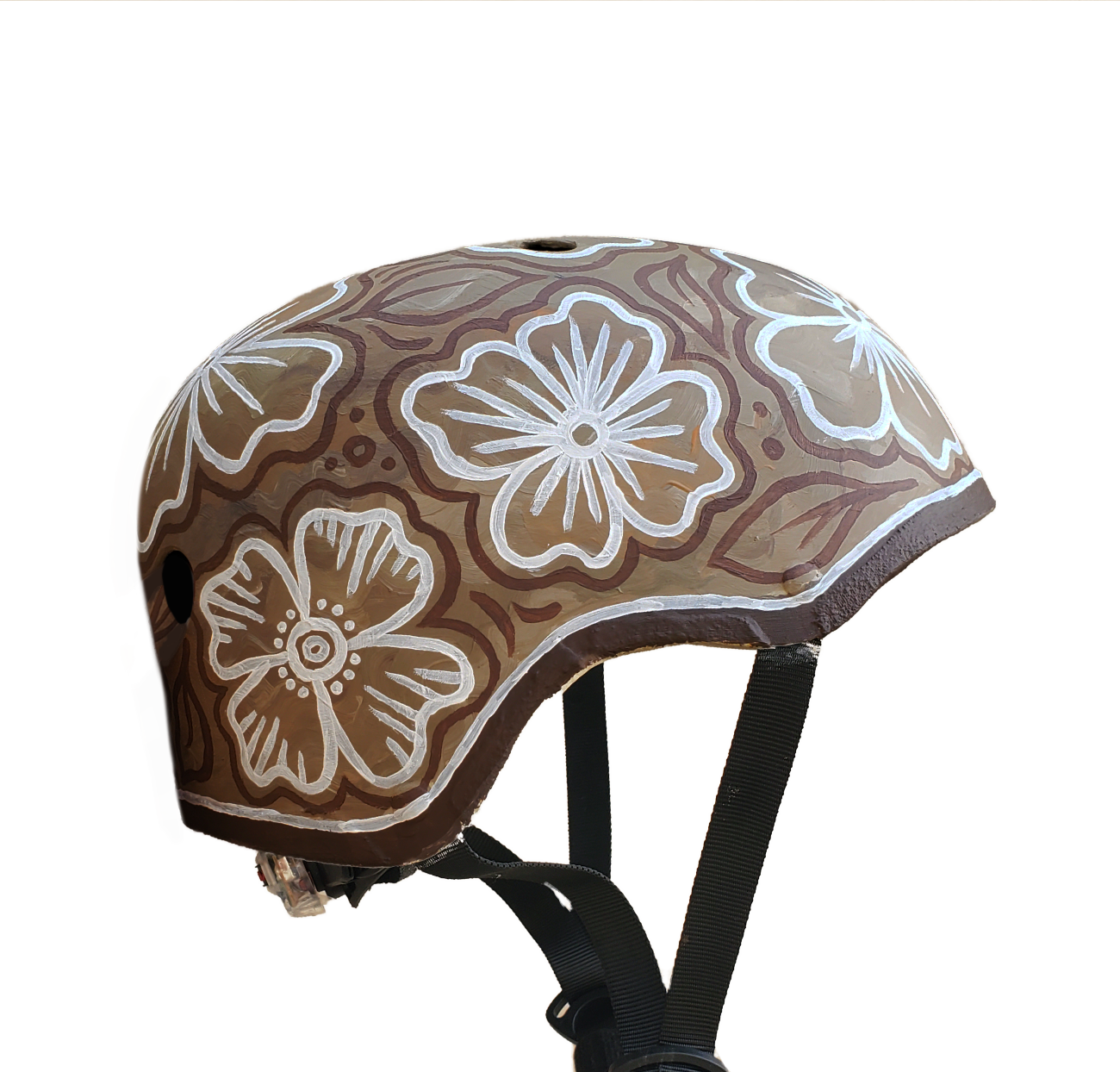 Earthtone Floral - Hand-painted Helmet