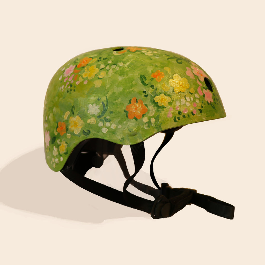 Wild flower Field - Hand-painted Helmet