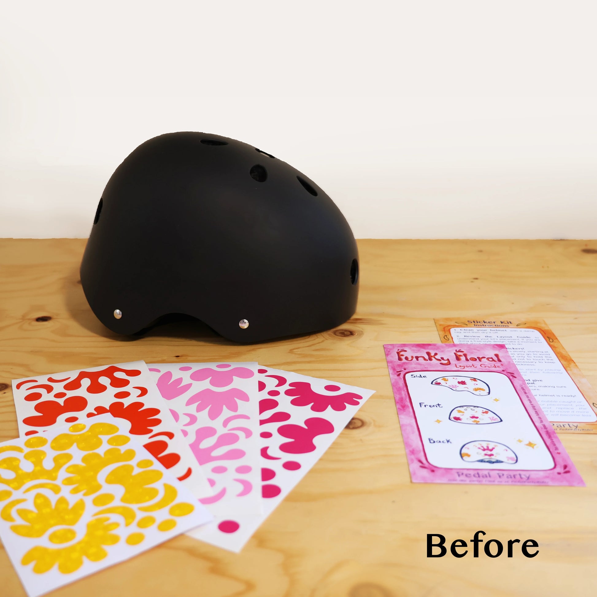 Funky Floral DIY Helmet Kit