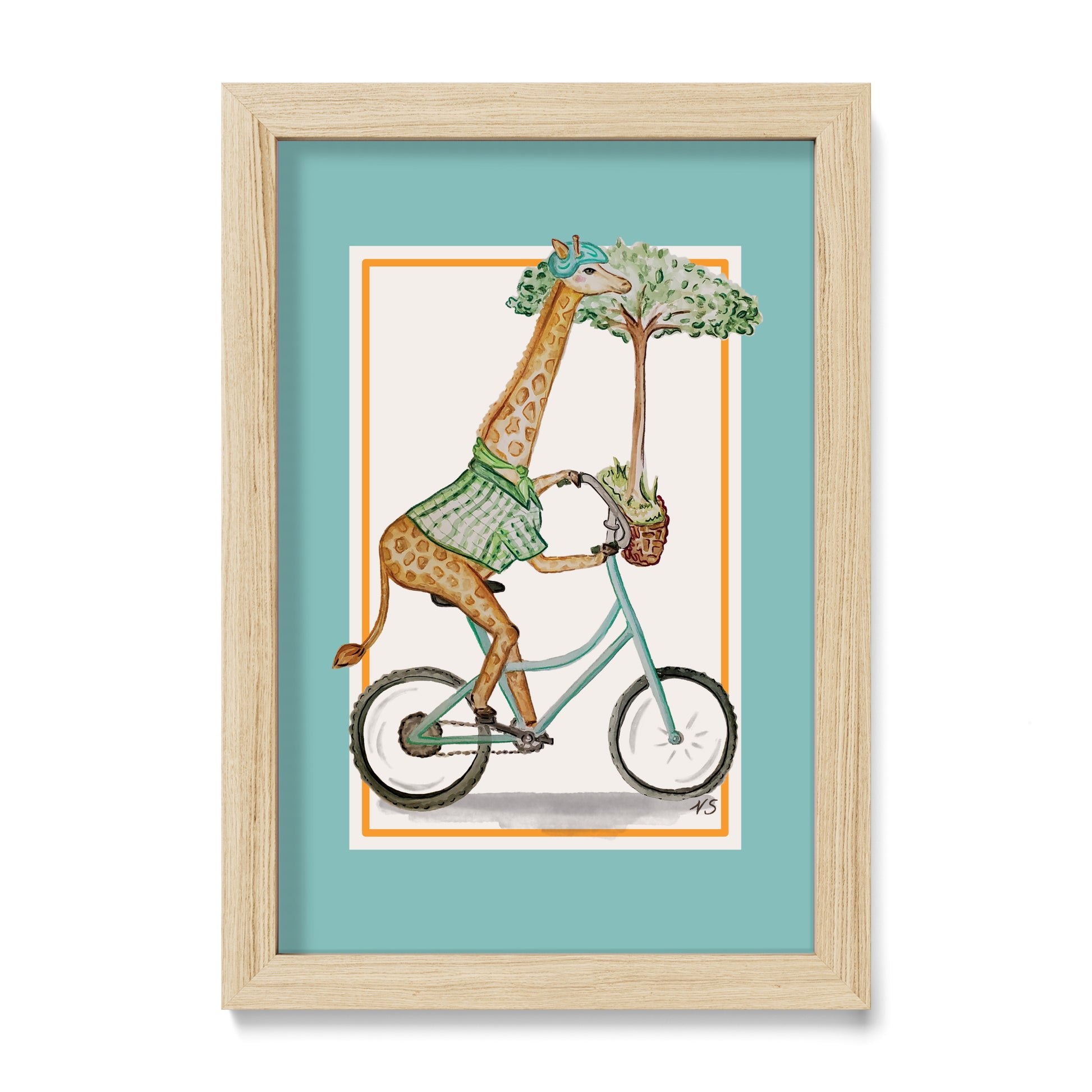 Cyclist Giraffe