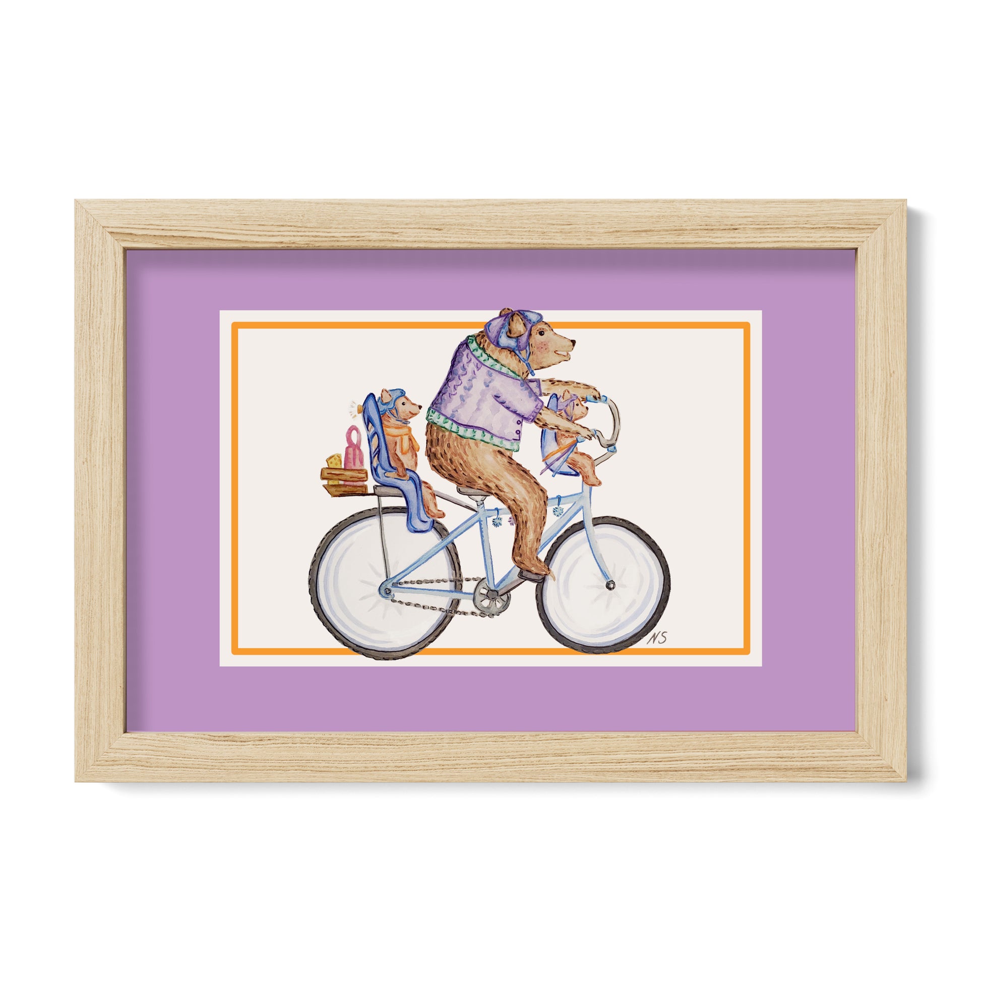 Moma Bear and Cubs Riding