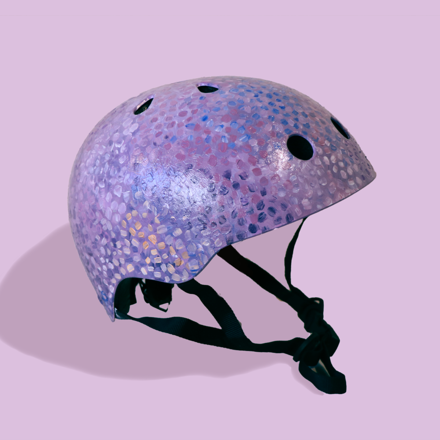 Lavender Fields Forever - Hand-painted Helmet