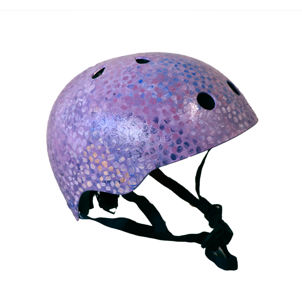 Lavender Fields Forever - Hand-painted Helmet