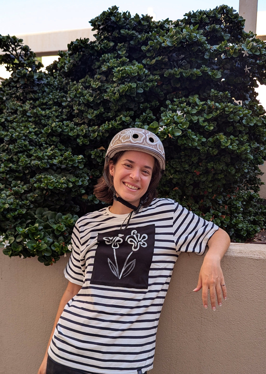 Earthtone Floral - Hand-painted Helmet